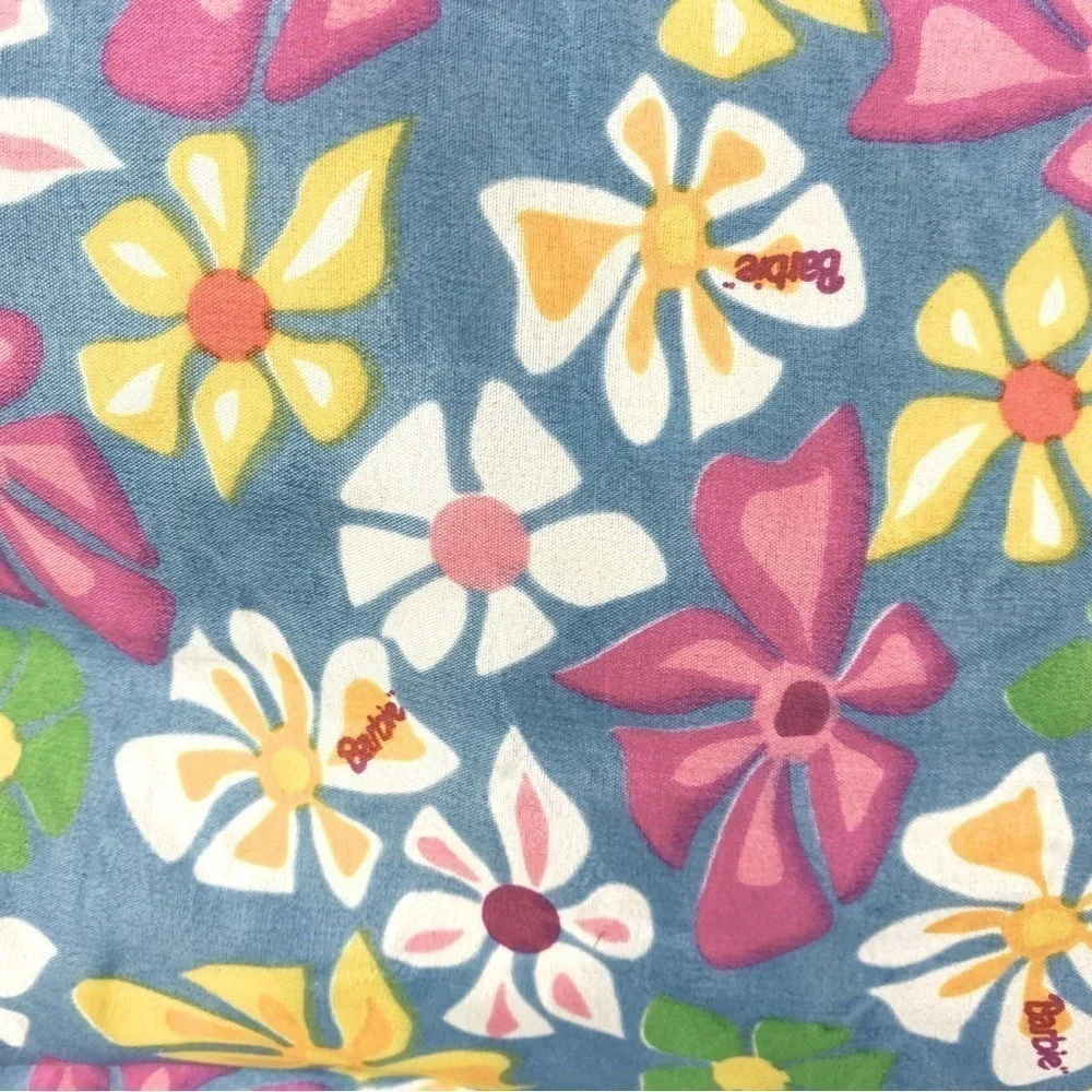 Barbie Floral Vintage Retro Tote 11.5” x 12” x 5”
